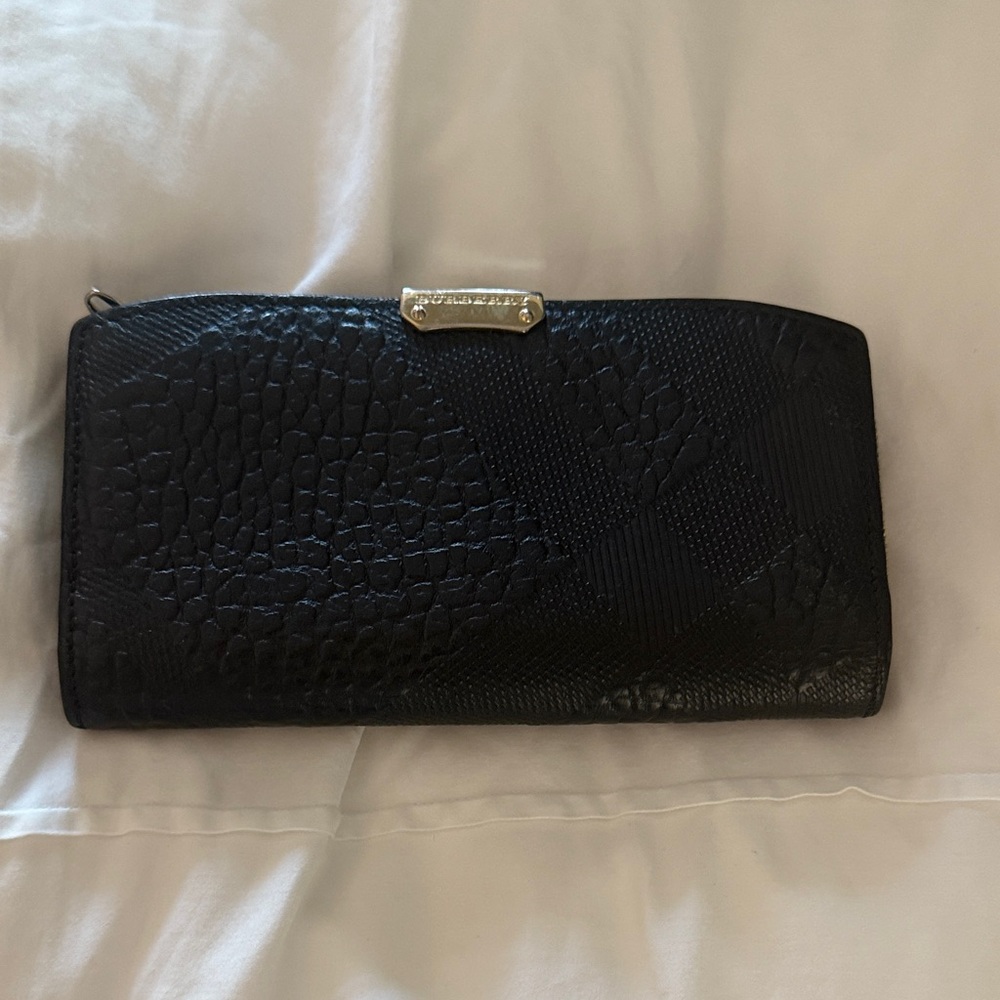 Burberry Black Textured Wallet
